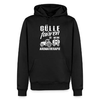 Traktor Shirt · Landwirtschaft · Aromatherapie - Männer Premium Bio Hoodie - Schwarz - Vorne - Nico (187cm)