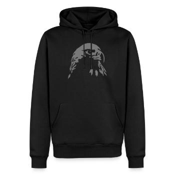 aigle - Sweat à capuche Premium bio Homme - noir - Devant - Nico (187cm)