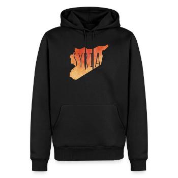 Syria - Men’s Premium Organic Hoodie - black - Front - Nico (187cm)