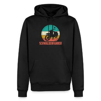 Schwalbe Moped Mofa DDR Schwalbenfahrer Geschenk - Männer Premium Bio Hoodie - Schwarz - Vorne - Nico (187cm)