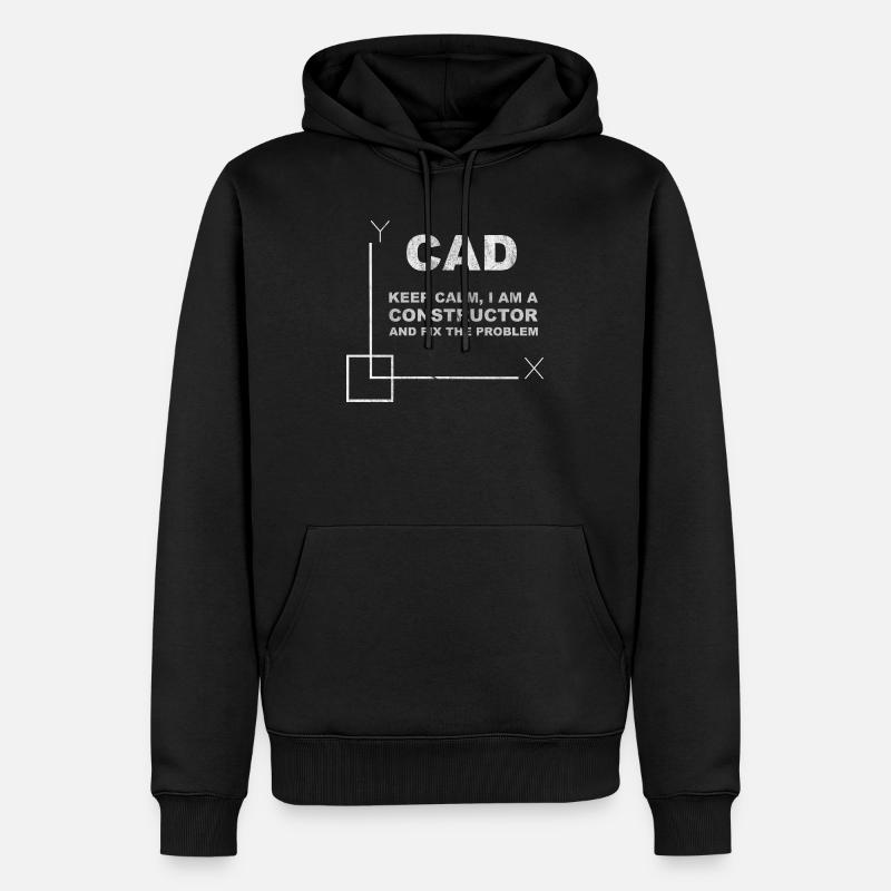 CAD Keep Calm Constructor Engineering - Men’s Premium Organic Hoodie - black