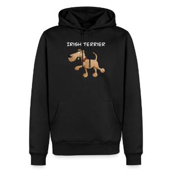 Drolliger Irish Terrier Dog I Race de chien - Sweat à capuche Premium bio Homme - noir - Devant - Nico (187cm)