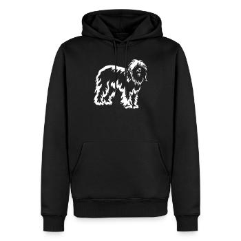 Berger portugais « Black Edition » - Sweat à capuche Premium bio Homme - noir - Devant - Nico (187cm)