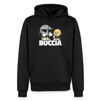 Bocciaspieler Bekleidung mit Boccia Kugeln Boccia - Männer Premium Bio Hoodie - Schwarz - Vorne - Nico (187cm)