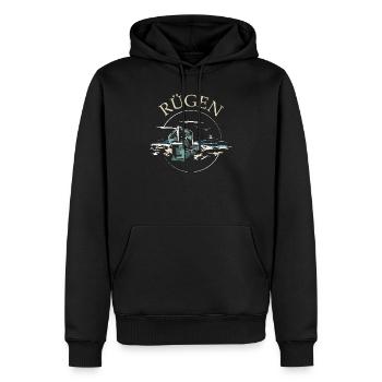 Ostsee Insel Rügen Strandkrob Symbol Illustration - Männer Premium Bio Hoodie - Schwarz - Vorne - Nico (187cm)
