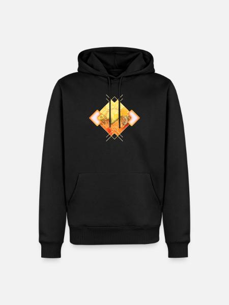 Elegant roses with key notes - Men’s Premium Organic Hoodie - black