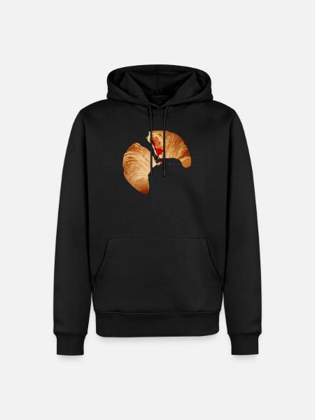 The popular croissant filled with jam - Men’s Premium Organic Hoodie - black