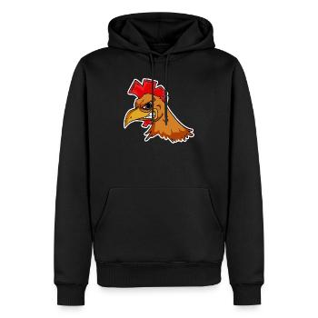 Huhn Kopf - Männer Premium Bio Hoodie - Schwarz - Vorne - Nico (187cm)