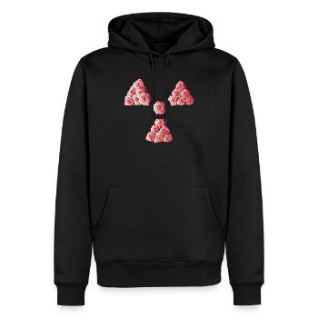 Trèfle Radioactif Roses Manip Radio Radiologie - Sweat à capuche Premium bio Homme - noir - Devant - Nico (187cm)