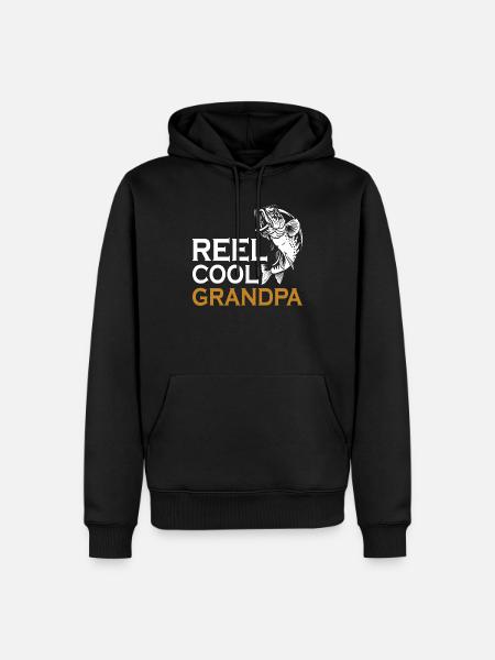 Opa Conquer Angelrolle Cool - Männer Premium Bio Hoodie - Schwarz
