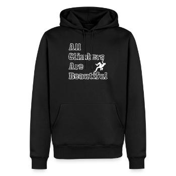 Tous les grimpeurs sont beaux mâles blancs - Sweat à capuche Premium bio Homme - noir - Devant - Nico (187cm)