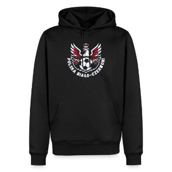 Football polonais - Sweat à capuche Premium bio Homme - noir - Devant - Nico (187cm)