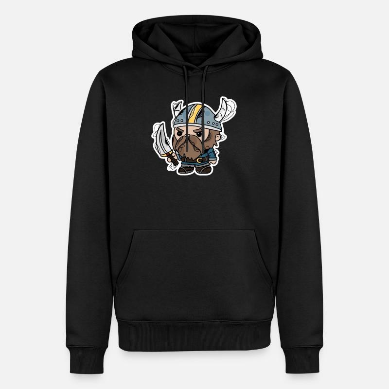 Wikinger - Männer Premium Bio Hoodie - Schwarz