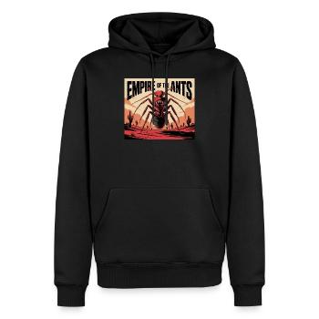 Rétro - L’empire des fourmis - Sweat à capuche Premium bio Homme - noir - Devant - Nico (187cm)
