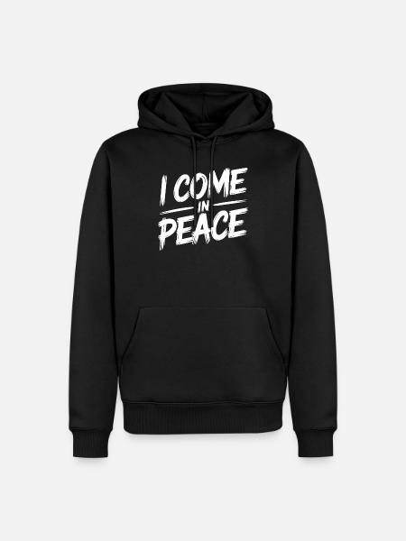 I Come In Peace I’m Peace Funny Couple Matching - Ekologisk premiumluvtröja herr - svart