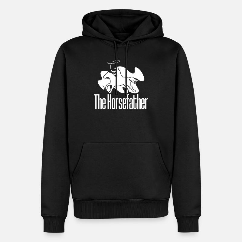 Rodéo Équitation Le Cavalier Cowboy - Sweat à capuche Premium bio Homme - noir