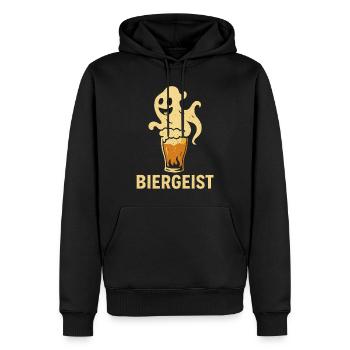 Biergeist lustiger Spruch - Happy Halloween - Männer Premium Bio Hoodie - Schwarz - Vorne - Nico (187cm)