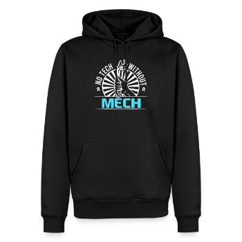 Génie mécanique Ingénieur mécanique - Sweat à capuche Premium bio Homme - noir - Devant - Nico (187cm)