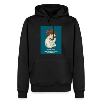Kleines Kind betet Gehirnwunsch - Männer Premium Bio Hoodie - Schwarz - Vorne - Nico (187cm)