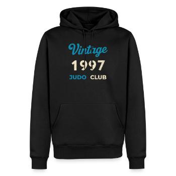 Vintage 1997 Judo Club Retro Geburtsjahr Geschenk - Männer Premium Bio Hoodie - Schwarz - Vorne - Nico (187cm)