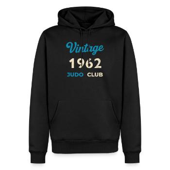 Vintage 1962 Judo Club Retro Geburtsjahr Geschenk - Männer Premium Bio Hoodie - Schwarz - Vorne - Nico (187cm)