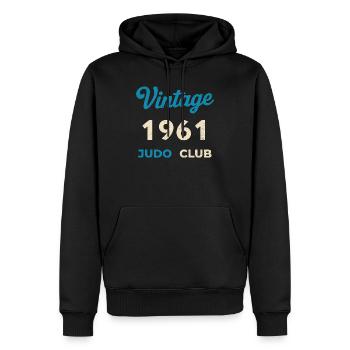 Vintage 1961 Judo Club Retro Geburtsjahr Geschenk - Männer Premium Bio Hoodie - Schwarz - Vorne - Nico (187cm)