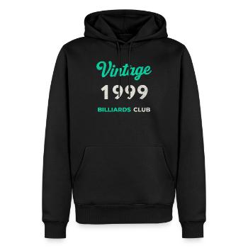 Vintage 1999 – Billiards Club Retro Geburtsjahr - Männer Premium Bio Hoodie - Schwarz - Vorne - Nico (187cm)