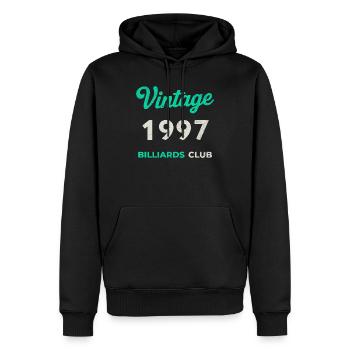 Vintage 1997 – Billiards Club Retro Geburtsjahr - Männer Premium Bio Hoodie - Schwarz - Vorne - Nico (187cm)