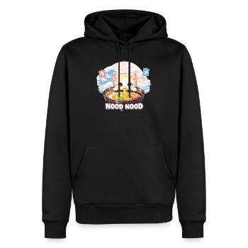 Ramen Cat Kanagawa Pastel - Men’s Premium Organic Hoodie - black - Front - Nico (187cm)