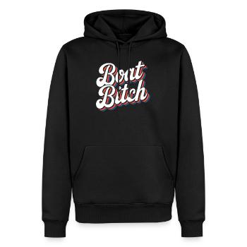 Lustige Retro-Bootslebenstypografie - Männer Premium Bio Hoodie - Schwarz - Vorne - Nico (187cm)