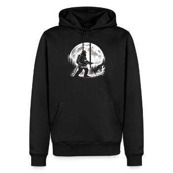 Bigfoot Feuerwehrmann - Männer Premium Bio Hoodie - Schwarz - Vorne - Nico (187cm)