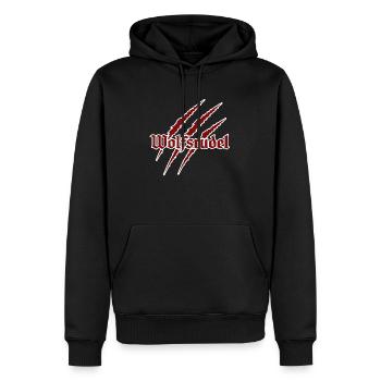 Wolfsrudel - Männer Premium Bio Hoodie - Schwarz - Vorne - Nico (187cm)