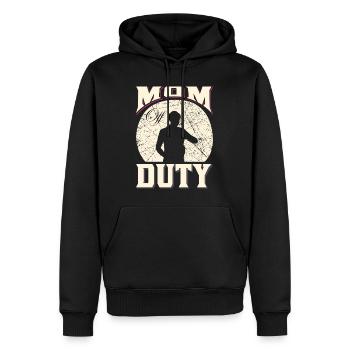 Mama außer Dienst Lustig, entspann dich - Männer Premium Bio Hoodie - Schwarz - Vorne - Nico (187cm)