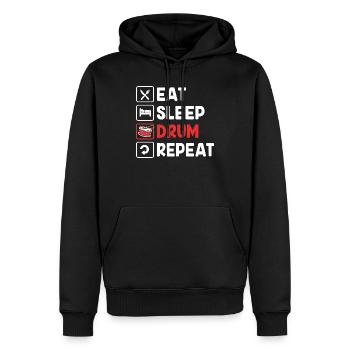 Schlagzeug Schlagzeuger Drumsticks - Männer Premium Bio Hoodie - Schwarz - Vorne - Nico (187cm)