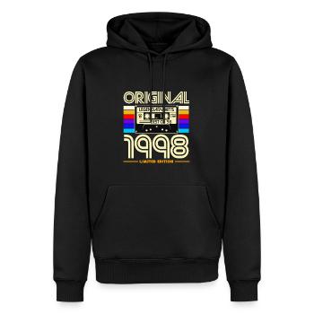 Legendary Cassette 1998 Limited Edition - Männer Premium Bio Hoodie - Schwarz - Vorne - Nico (187cm)