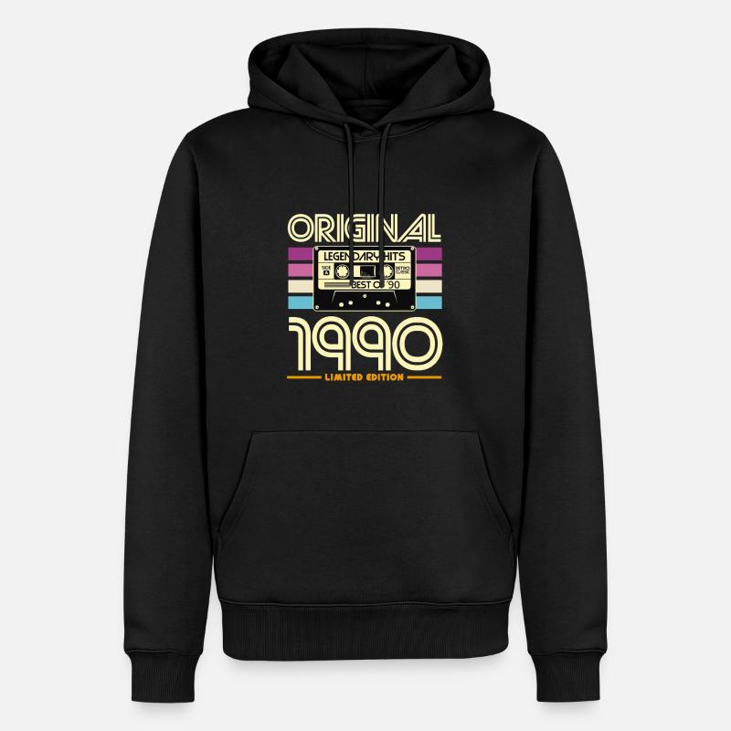 Original Hits 90s Cassette - Sweat à capuche Premium bio Homme - noir