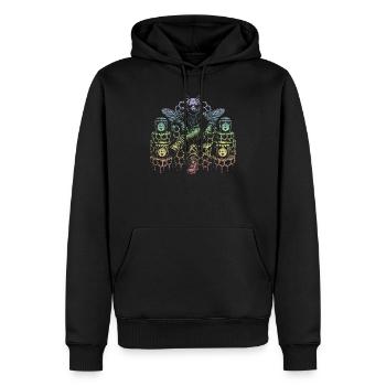 honeybee - Men’s Premium Organic Hoodie - black - Front - Nico (187cm)