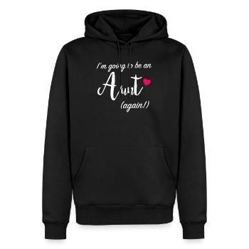 Aunt Again Ankündigungsabschlag - Männer Premium Bio Hoodie - Schwarz - Vorne - Nico (187cm)