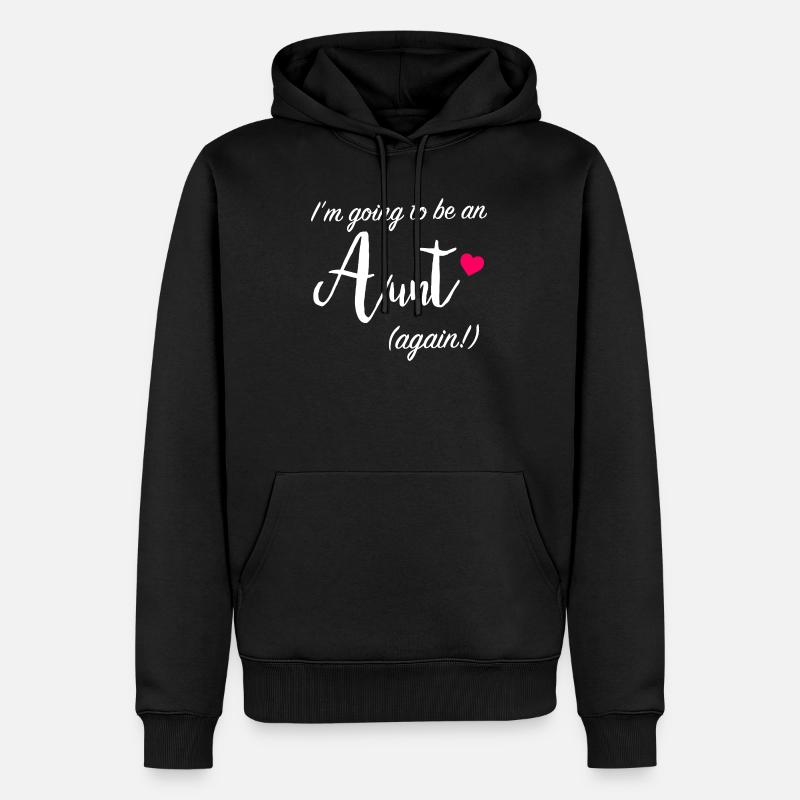 Aunt Again Ankündigungsabschlag - Männer Premium Bio Hoodie - Schwarz