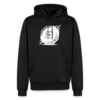 Gewichte Symbol - Männer Premium Bio Hoodie - Schwarz - Vorne - Nico (187cm)