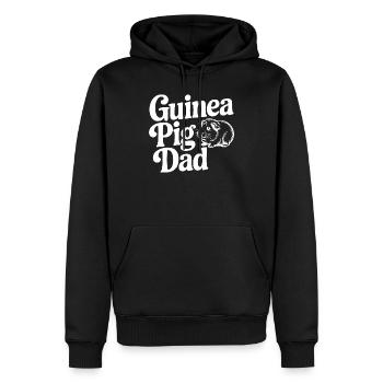 papa cochon d’Inde - Sweat à capuche Premium bio Homme - noir - Devant - Nico (187cm)