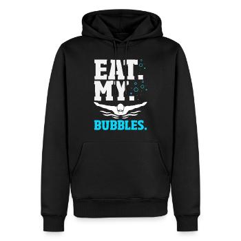 Lustige Schwimmer Sprüche & Schwimmverein Design - Männer Premium Bio Hoodie - Schwarz - Vorne - Nico (187cm)