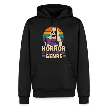 L’horreur est mon esprit de genre réconfortant - Sweat à capuche Premium bio Homme - noir - Devant - Nico (187cm)