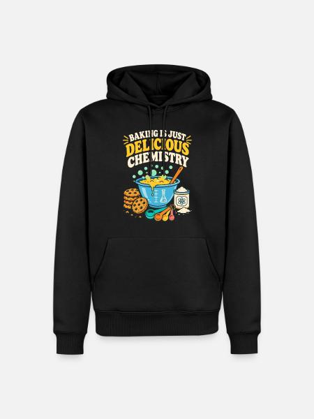 Baking Is Just Delicious Chemistry - Männer Premium Bio Hoodie - Schwarz