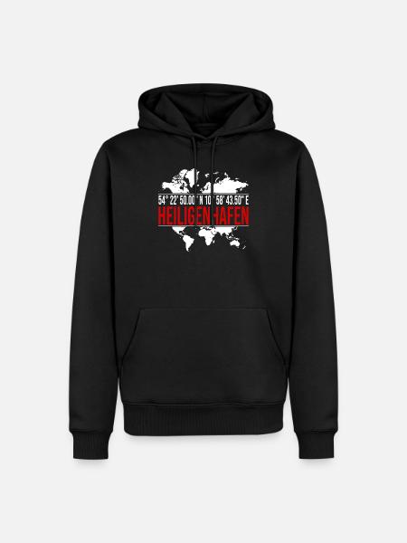 Heiligenhafen - Männer Premium Bio Hoodie - Schwarz