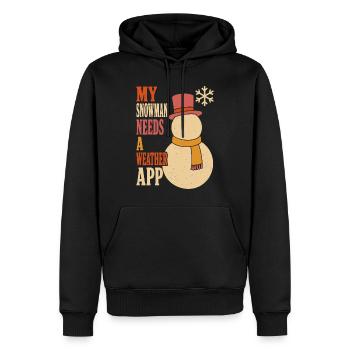 My Snowman Needs a Weather App - Männer Premium Bio Hoodie - Schwarz - Vorne - Nico (187cm)
