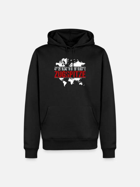 Zugspitze - Männer Premium Bio Hoodie - Schwarz
