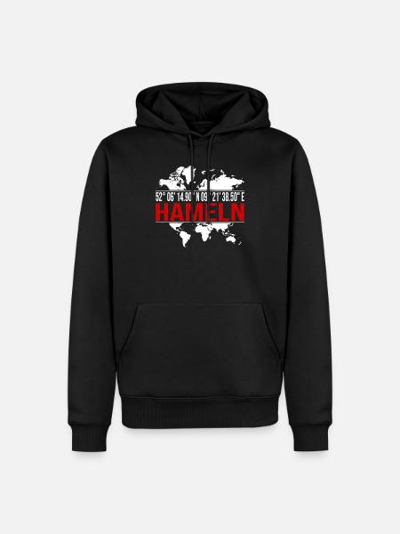 Hameln - Männer Premium Bio Hoodie - Schwarz