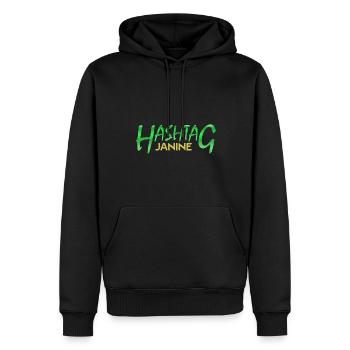 Gift for Janine - Men’s Premium Organic Hoodie - black - Front - Nico (187cm)