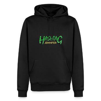 Geschenk für Jennifer - Männer Premium Bio Hoodie - Schwarz - Vorne - Nico (187cm)